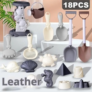 Venta CALIENTE 2025 Juguetes para niños Silicona portátil 20PCS Juguetes Cubo de playa de arena Pala de Castillo de arena Bebé Herramientas de playa de silicona para el verano - Product Image 5