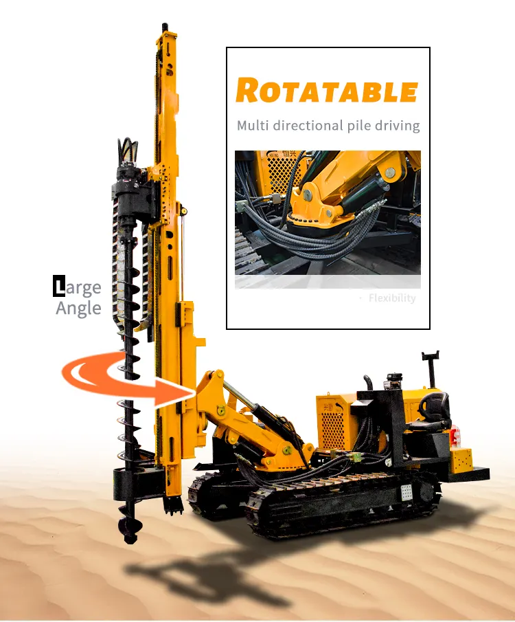 Met 97kw Cummins Dieselmotor Voor Zonne-Energie Pv Fotovoltaïsche Fabriek Bouw, Hengxing Hydraulische Crawler Rammen Machine