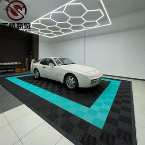 Modular gạch lát sàn chống trượt PP PVC nhựa sàn thảm lồng vào nhau nhà để xe gạch lát sàn cho xe chi tiết cửa hàng Hội thảo 1.8cm - Product Image 5