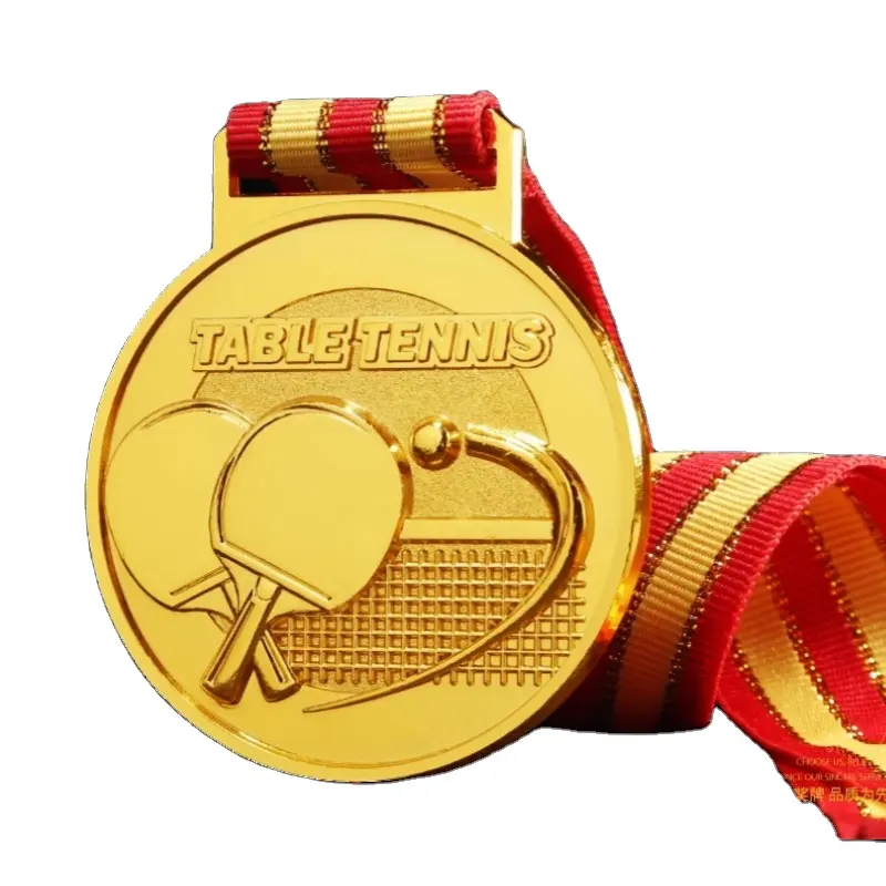 Patung logam maraton medali emas kustom 3D kerajinan penghargaan perusahaan untuk Olahraga