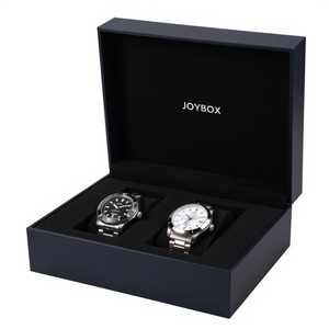 Joybox duy nhất OEM sang trọng các tông Đồng hồ bao bì hộp người đàn ông vuông màu đen Matt sơn mài biểu tượng tùy chỉnh nhà máy bán buôn UV miếng bọt biển - Product Image 4