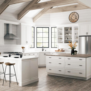 Isola Cucina <span class=keywords><strong>Economica</strong></span> Bianca Stile Shaker, Pacchetto Completo di Mobili con Top in Pietra per Cucina in Stile Country - Product Image 4