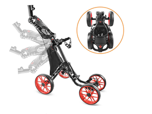 CHENGMO — chariot de Golf à 4 roues, en Aluminium pliable, de qualité supérieure, avec support parapluie, nouvelle collection - Product Image 3