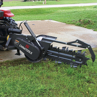 Trancheuse hydraulique robuste montée sur chargeuse compacte pour le creusement de fossés agricoles et l'aménagement paysager