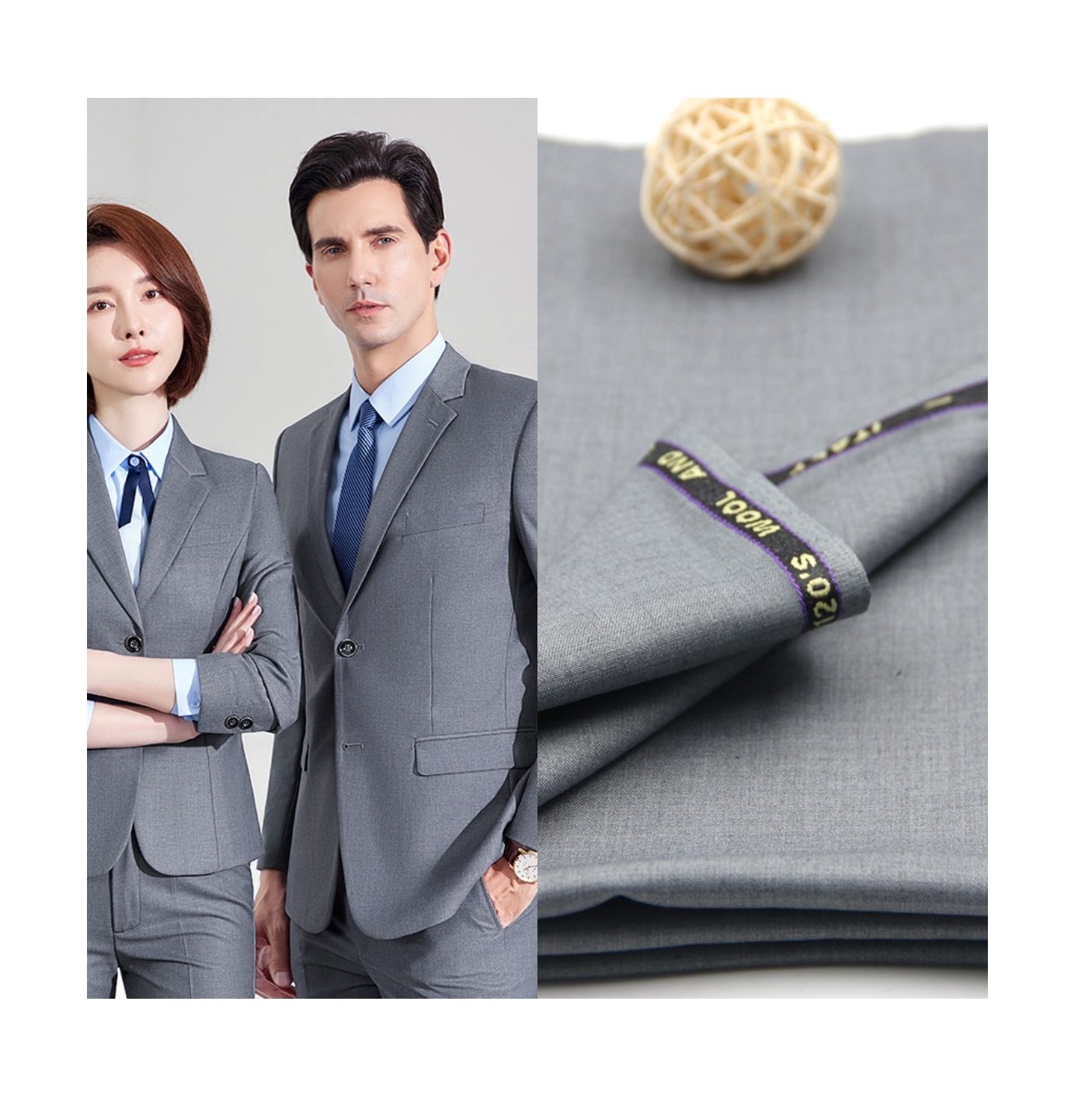 Hot Selling T/R 80/20 Cashmere Wool Fabric English Selvedge Shiny Italy for Men Suiting