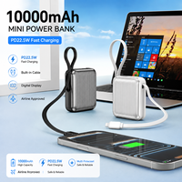 Nouveaux produits 2026 – Mini batterie externe 10000 mAh pour téléphone, charge rapide PD22.5W, affichage numérique, logo personnalisé en usine