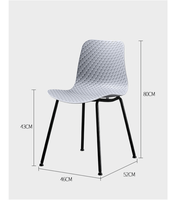 Chaises de camping Perfo, modèle Stump Bar, en plastique blanc, pour pelouse, club, ballon, chaise empilable en plastique