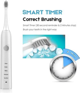 Brosse à dents électrique sonique rechargeable à poils souples, étanche IPX7, avec connecteur Type-C, pour usage domestique, marque distributeur, modèle intelligent pour adultes, vente chaude - Product Image 5