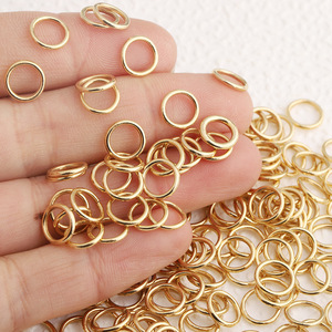 Anillo de Salto Cerrado de Acero Inoxidable Chapado en Oro de 6mm para Fabricación de Pulseras, Componente Redondo para Joyería DIY H1693 - Product Image 3