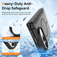 Coque magnétique mate douce au toucher de luxe pour iPhone Duo, antichoc, sensation peau, protection de la charnière, étui de téléphone portable personnalisé, vente en gros