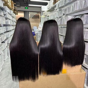 Peluca de Cabello Humano Vietnamita Virgen, Liso, con Cierre Frontal de Encaje HD de 32 Pulgadas, Sin Pegamento, Super Doble Trama, Pre-Arrancada - Product Image 1