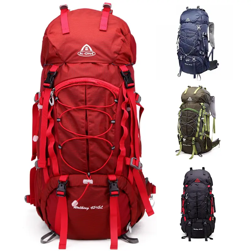 Zaino da alpinismo da trekking borse da campeggio all'aperto con Logo personalizzato di grande capacità impermeabile professionale