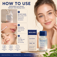 Traitement liquide anti-acné à l'acide salicylique, personnalisé OEM, très vendu à l'international, avec Quaternium-73 et Niacinamide pour éliminer les boutons et les imperfections.