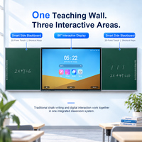 Tableau interactif intelligent ABA 86 pouces, double système d'exploitation, tableau noir interactif, 4K, 20 points tactiles pour la salle de classe