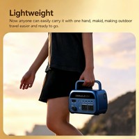 Batterie externe portable personnalisable Deep Sea Blue 600W 400Wh à onde sinusoïdale pure avec LED 110V pour utilisation en extérieur, voitures, fêtes, pique-niques
