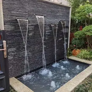 Mais barato natureza parede enfeite pedras cultura slate preto cachoeira olhar azulejos para banheiro faixas