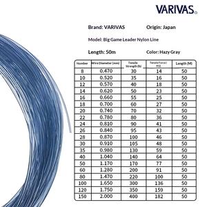<span class=keywords><strong>Fil</strong></span> <span class=keywords><strong>de</strong></span> pêche monofilament en nylon VARIVAS Japon, 50 m, anti-emmêlement, pour la pêche au thon en mer, ligne <span class=keywords><strong>de</strong></span> pêche pour gros objets - Product Image 6