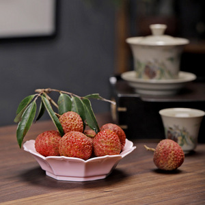 Assiette à fruits en céramique en forme de fleur, en porcelaine, nouveau style chinois, durable, plat de service pour les fêtes - Product Image 3