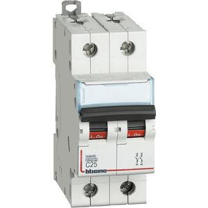 กล่องเบรกเกอร์ bticino C25 2P 400V 6kA ป้องกันด้วยแม่เหล็กความร้อน - Product Image 1