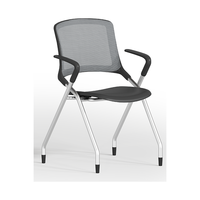 Chaise de bureau pivotante en plastique au design moderne pour visiteurs et gestionnaires, chaise pliante en maille pour l'école et la formation