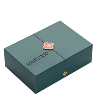 Boîte cadeau en papier magnétique à double porte de luxe personnalisée pour coffrets cadeaux et accessoires de mode