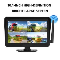 Nuevo Sistema de Cámara de Monitoreo BSD Inalámbrico a Prueba de Agua de 10.1 Pulgadas, Asistente de Reversa para Automóvil con 1, 2 o 4 Cámaras