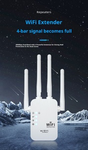 Hot-bán 1200Mbps Wifi phạm vi Extender tín hiệu Booster khuếch đại với 4 ăng ten wifi Repeater wifi mạng tín hiệu Enhancer - Product Image 5