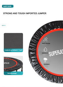 Trampolines infantiles plegables de acero para interiores y exteriores para adultos para ejercicio aeróbico y sin protección - Product Image 2