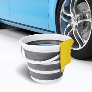 Organisez facilement vos affaires avec un panier de rangement pliable en plastique PP circulaire avec poignée et design compact pour le rangement du linge. - Product Image 3
