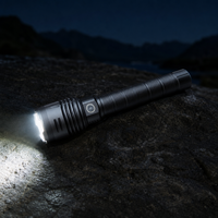 Linterna LED Láser Recargable USB G68 IP65, Linterna Táctica con Zoom, Súper Brillante, de Largo Alcance, de Aleación de Aluminio, para Camping y Senderismo