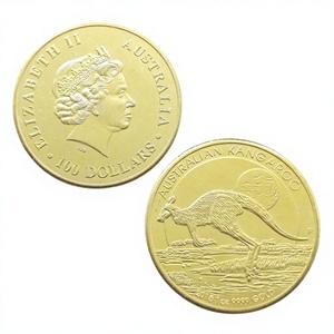 Pièces de monnaie commémoratives de style antique en or 1ZO Kangourou d'Australie 2015, cadeaux, décoration de la maison - Product Image 2