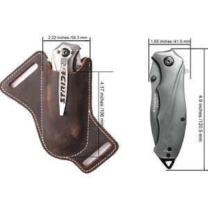Étui en cuir EDC 16x15cm, étui tactique pour couteau, pour hommes, usage extérieur - Product Image 4