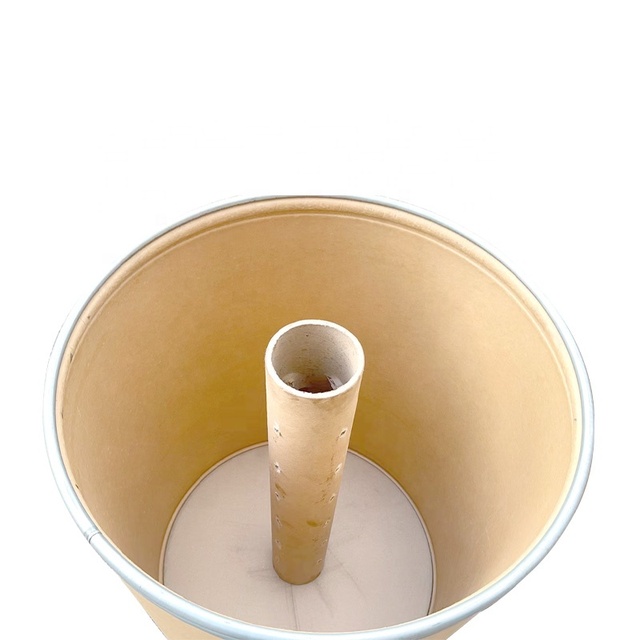 55 Gallon Fiber Open Head Liquidpak Drum, Plastic Cover, 2 x 3/4