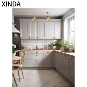 Muebles de Cocina Modernos de Lujo, Modulares, Económicos, con Puertas Estilo Shaker, Listos para Armar, para <span class=keywords><strong>Apartamentos</strong></span>, Venta al Por Mayor - Product Image 4