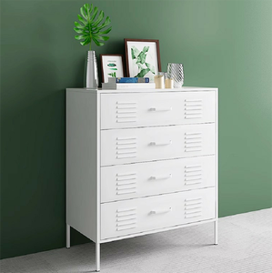 Mueble de Almacenamiento Metálico de 4 Cajones, Gabinete Lateral Colorido de Acero para Dormitorio, Sala de Estar, Muebles para el Hogar - Product Image 2