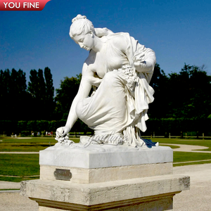 Parque al aire libre Jardín Tamaño real Mármol Baño Mujer Estatua - Product Image 2