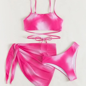 Ensemble bikini push-up 2 pièces imprimé vintage personnalisé, maillot de bain sexy, tenue de plage, robe cache-maillot avec logo frontal - Product Image 2