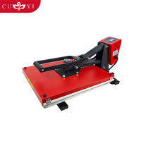 CUYI 40X50CM Color LED Industrial-Calidad Digital Sublimación Máquina de transferencia de calor Camiseta Máquina de prensa de calor, Negro