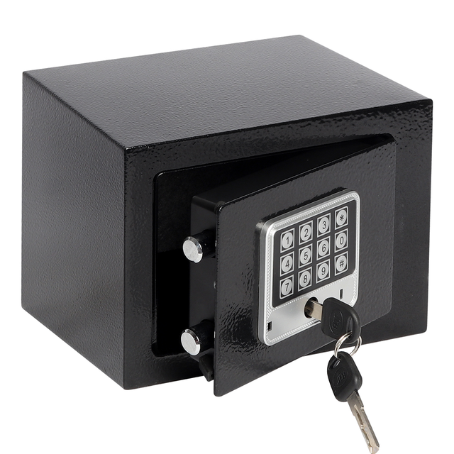 Custom Mini Electronic Digital Lock Black Key Safe Box Wall Mounted Auto Open Secured Secret Stash for Office Use Shuaima