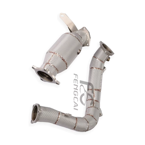 Tubo de Escape Aislado de Ajuste Directo, Tubo Frontal para Audi <span class=keywords><strong>A4</strong></span> A6 A7 Q5 2.0T B9.5 <span class=keywords><strong>2022</strong></span>+ SS304, Curvado con Mandril, Mejora para Carreras - Product Image 3