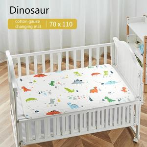 綿100% ベビーベッド防水ベッドシーツソフト折りたたみ式おむつ交換マット幼児用防水交換パッド - Product Image 4
