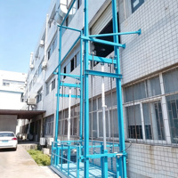 Plateforme élévatrice verticale à rail de guidage, élévateur de marchandises hydraulique stationnaire pour le chargement de marchandises avec transpalette manuel
