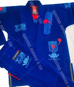 Uniformes de alta calidad para hombres y mujeres, uniformes de karate de jiu jitsu azul, hechos en Pakistán, bjj, gi, bjj, kimono, jitsu - Product Image 2