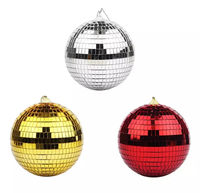 Nouvelle Arrivée Boule Disco Miroir en Verre Scintillant Rouge Bleu Rose Argent Or, Ornement Suspendu pour Fêtes et Événements