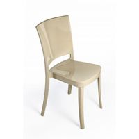 LUCIENNE Paquete de 18 piezas para sillas de oficina de policarbonato Cappuccino extra brillante, modelo 10L2004_bncl