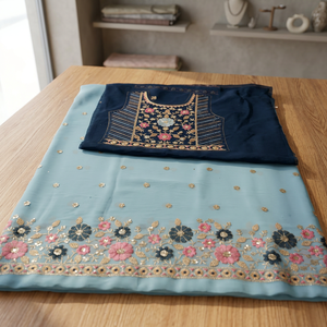 Tela Choli Daman Frendi para Ropa Infantil, Material Tradicional Indio para Vestidos, Textil Decorativo Suave para Niños - Product Image 2