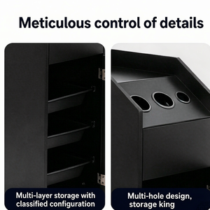 Professional Salon <b>Storage</b> <b>Cabinet</b>, Multi-Functional <b>Utility</b> Shelves & Tool Organizer for Hairdressing, Barber Shop & Beauty Spa - Product Image 6