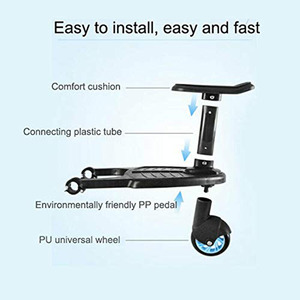 Glider Ride on Step Board 2 en 1 Baby Poussette Kid Board Comfort <span class=keywords><strong>Planche</strong></span> à roulettes avec siège détachable - Product Image 3