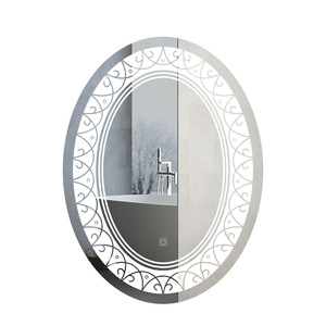 <span class=keywords><strong>Miroir</strong></span> LED intelligent mural pour salle de bain avec verre anti-buée, interrupteur tactile, matériau écologique, design moderne - Product Image 3