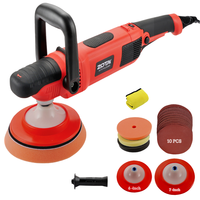 Polisseuse de voiture à double action ZOTA 1200W, 6 pouces/7 pouces, vitesse variable 1100-3050 tr/min, tampon double couple, électrique, usage industriel DIY
